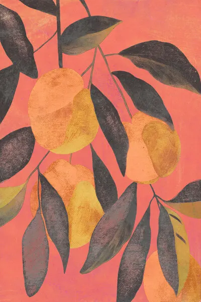 Vibrant Pear Grove, wall art by Treechild