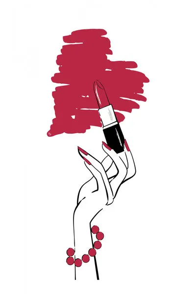 Glamour Red Lipstick, wall art by Martina