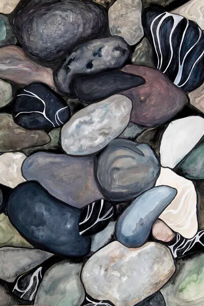 River Stone Patterns, wall art by EMELIEmaria
