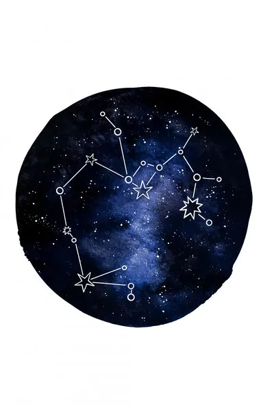 Watercolor Galaxy Constellations, wall art by EMELIEmaria