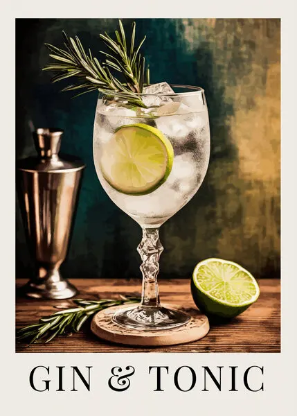 Elegant Gin and Tonic, wall art by Andreas Magnusson