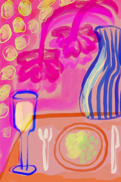 Vibrant Table Scene, wall art by Treechild