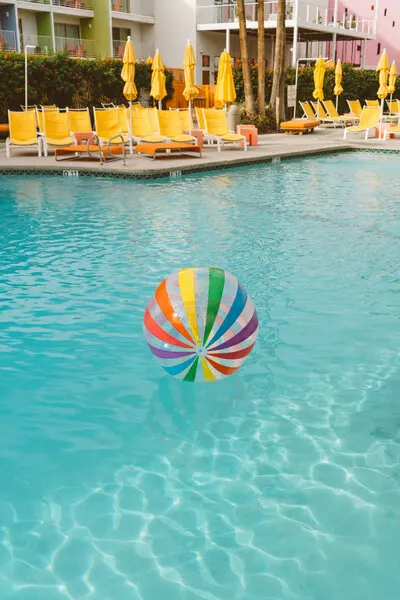 Colorful Beach Ball Pool, wall art by Bethany Young