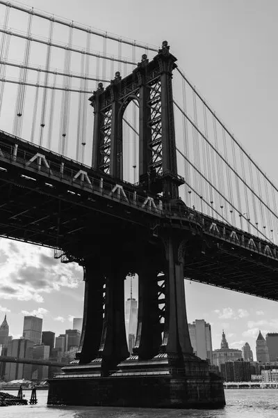 Manhattan Bridge Skyline, wall art by Bethany Young
