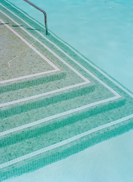Refreshing Pool Steps, wall art by Bethany Young