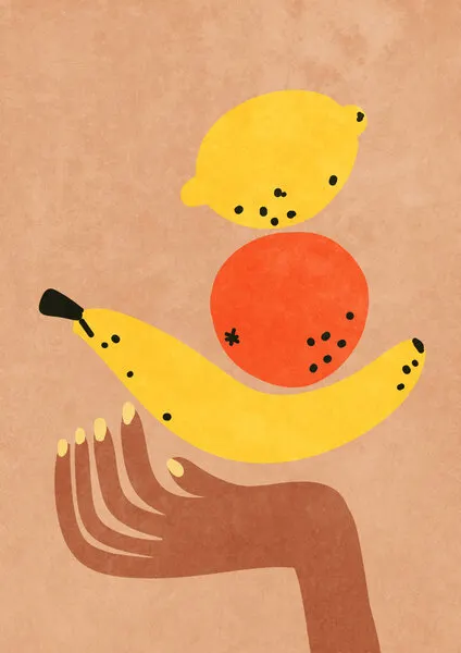 Fruits in my hand, wall art by Raissa Oltmanns