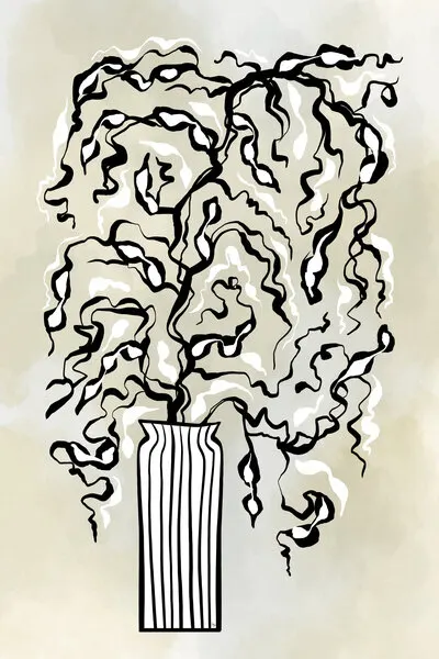 Flowing Botanical Form, wall art by Martina