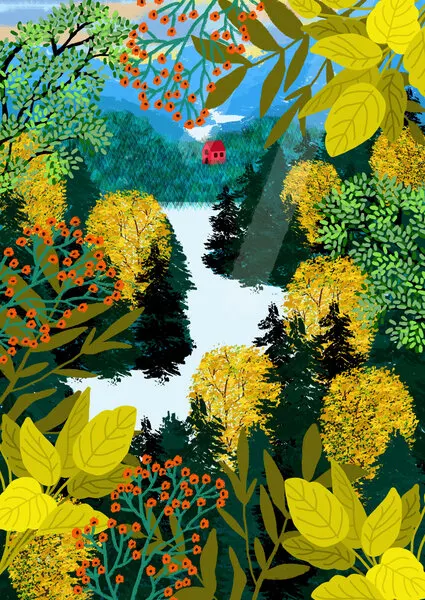 View From the Mountain, wall art by Rafaela Mascaro