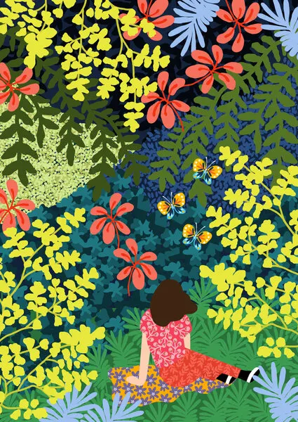 Picknic in the forest, wall art by Rafaela Mascaro