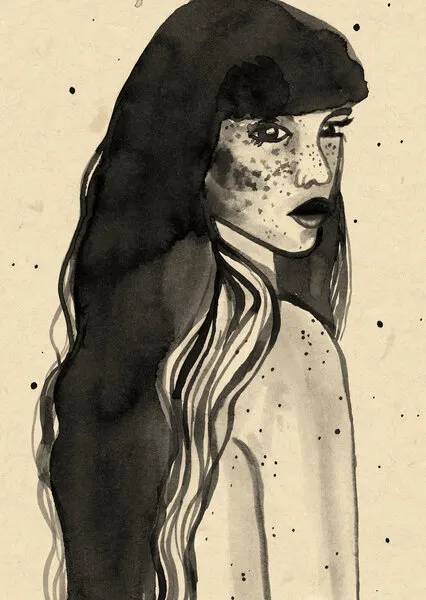 Long Hair Lady, wall art by Raissa Oltmanns