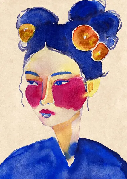 Asian Girl, wall art by Raissa Oltmanns