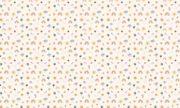 Sweet Rainbow Pattern, wall art by Xuan Thai
