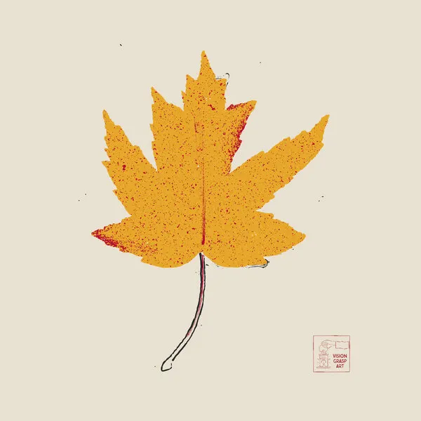 Golden Autumn Leaf, wall art by The Creating Mind