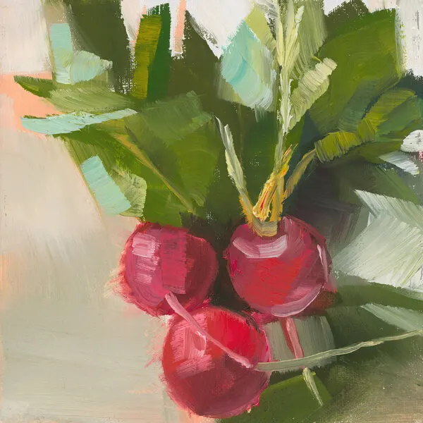 Radishes, wall art by Jenny Westenhofer