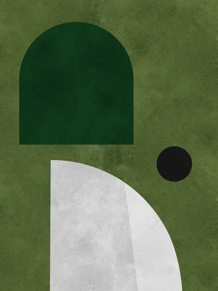 Deep Green Geometry, wall art by Vitor Costa