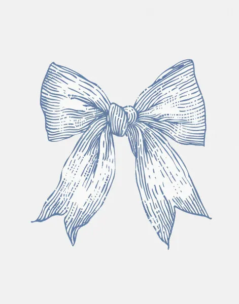 Classic Blue Bow, wall art by Jolly and Dash