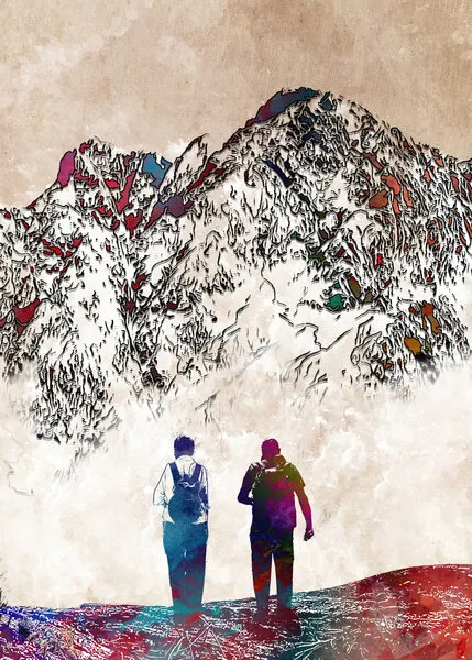 Mountain Vista Journey, wall art by Justyna Jaszke