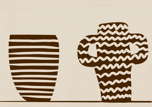 Earthy Abstract Vessels, wall art by Sharyn Bursic
