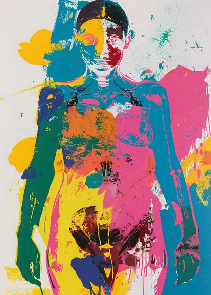 Colorful Abstract Woman, wall art by Andreas Magnusson