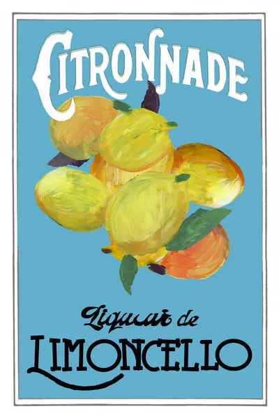 Zesty Limoncello Vintage, wall art by cartissi