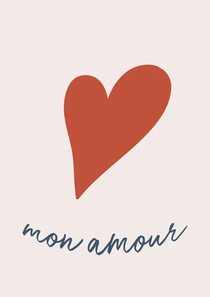 Mon Amour Heart, wall art by Talitha McQueen