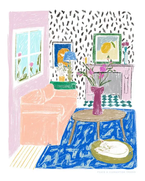 Pandc Interior, wall art by Jenny Liz Rome