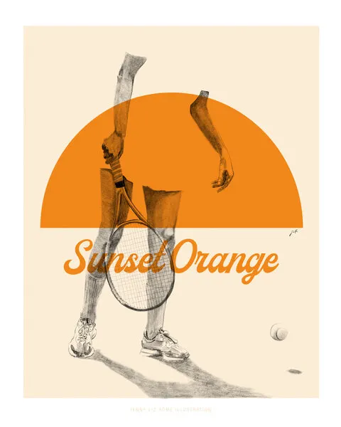 Sunset Orange, wall art by Jenny Liz Rome