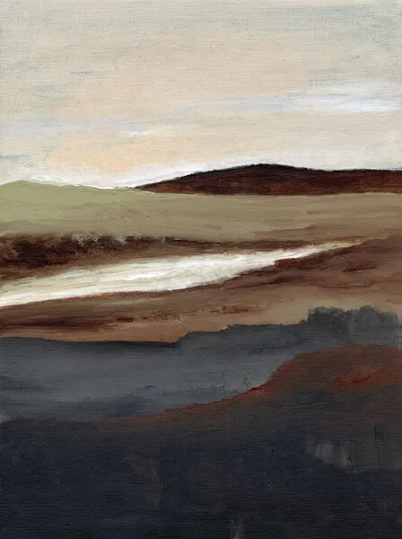 Earthy River Landscape, wall art by Nikita Jariwala