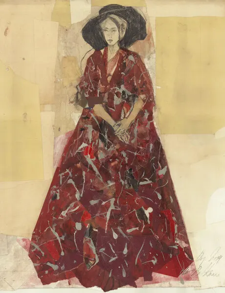 Elegant Woman With Hat, wall art by Ute Rathmann