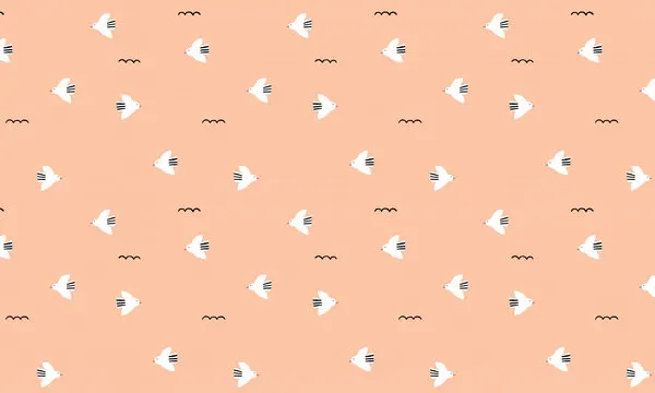 Peach Fish Pattern, wall art by Maren Gross