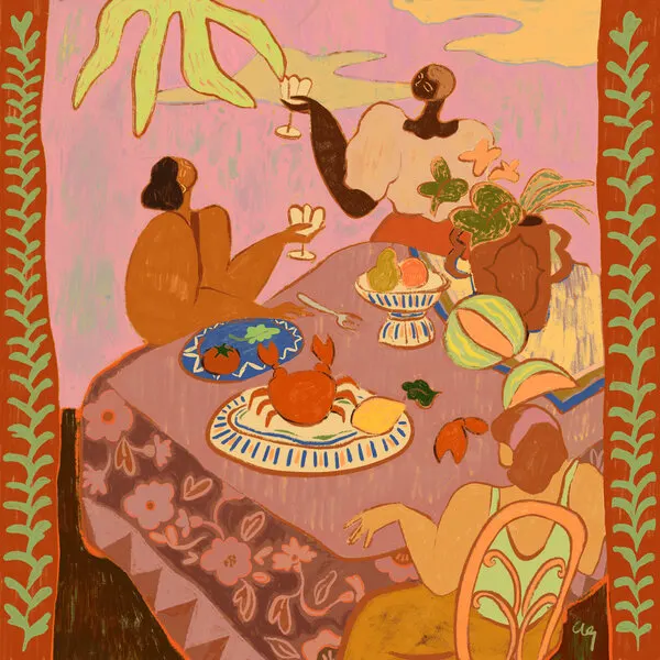 Luncheon with the Ladies, wall art by Arty Guava