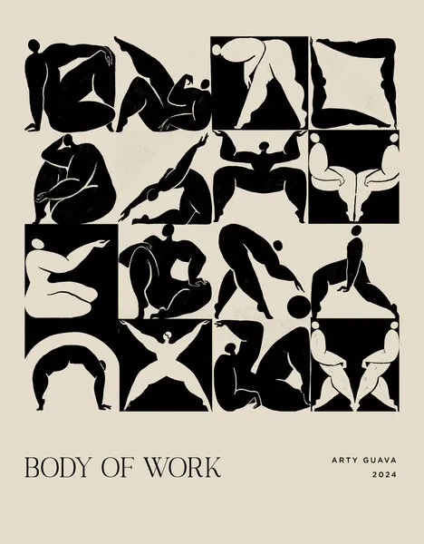 Body of Work (Noir), wall art by Arty Guava