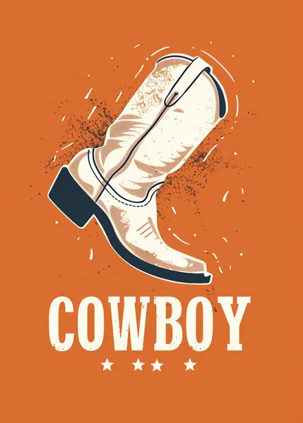 Wild West Cowboy Boot, wall art by Pictufy Studio IV