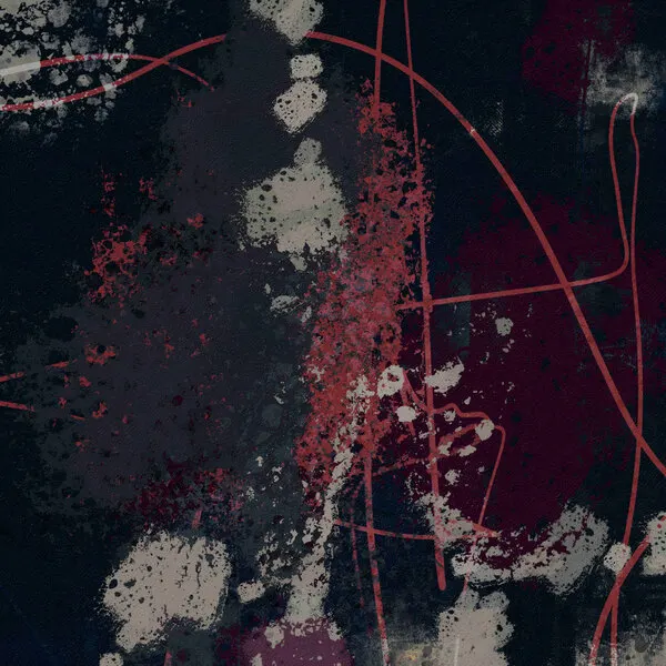 Abstract Red Splatter Grunge, wall art by Josie George