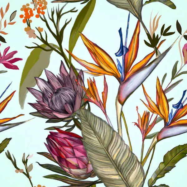 Vibrant Tropical Bloom, wall art by Josie George