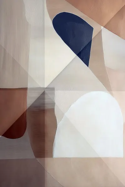 Neutral Blue Layers, wall art by cartissi