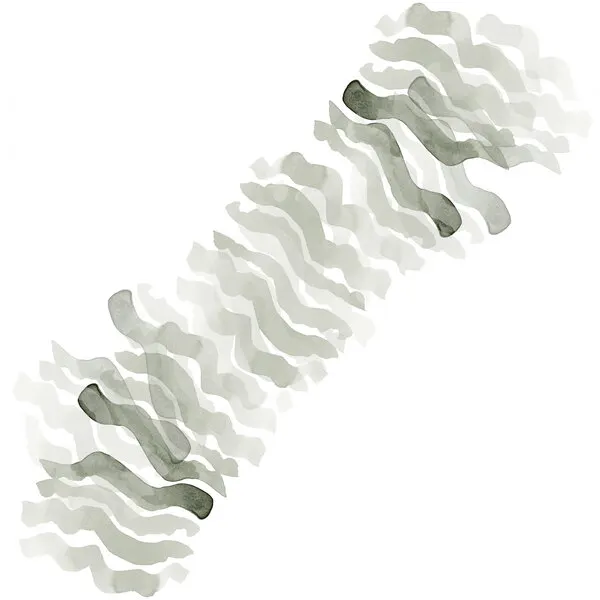 Gentle Watercolor Waves, wall art by cartissi