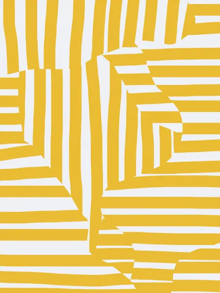 Dynamic Yellow Stripes, wall art by Little Dean