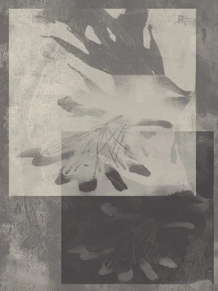 Abstract Grey Botanicals, wall art by Dina Dankers