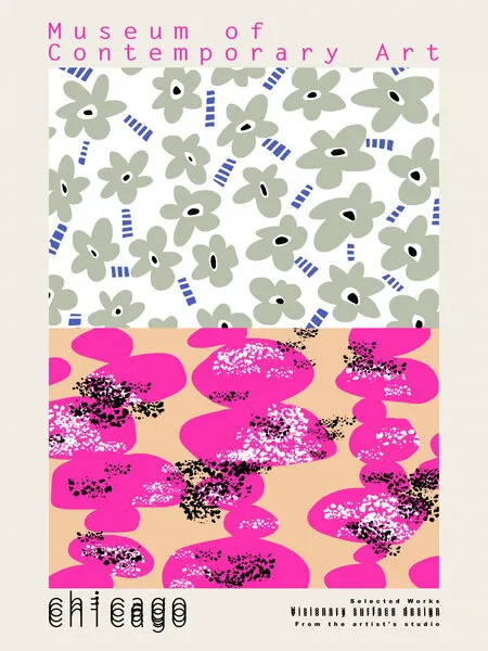 Vibrant Abstract Flowers, wall art by Annick