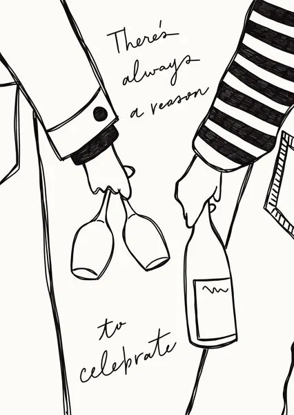Cheers to Celebration, wall art by Rio Soléy