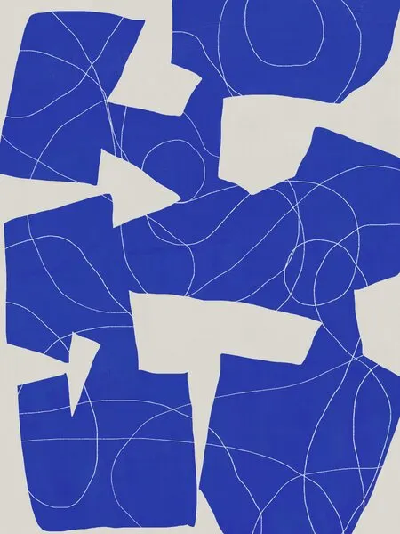Abstract Blue Flow, wall art by Little Dean