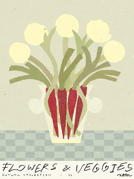 Flowers & Veggies 01, wall art by NKTN
