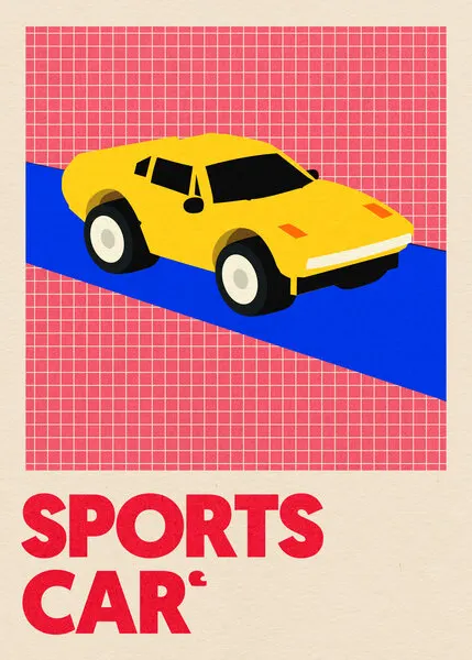 Sports Car, wall art by Rosi Feist