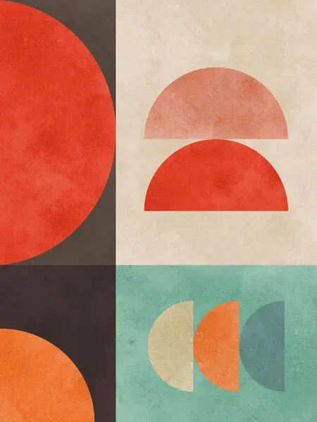 Geometric Color Blocks, wall art by Vitor Costa
