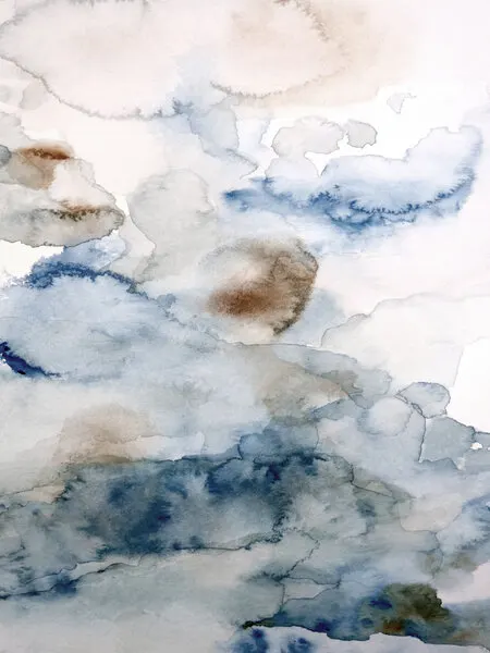 Blue Brown Abstract Sky, wall art by Gemma Bardot
