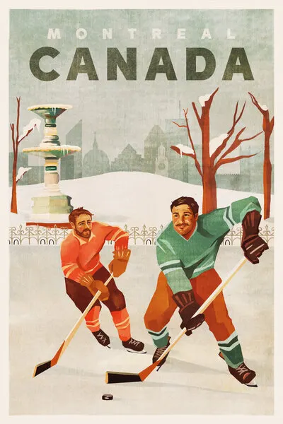 Montreal Canada Pond Hockey Guys, wall art by The Whiskey Ginger