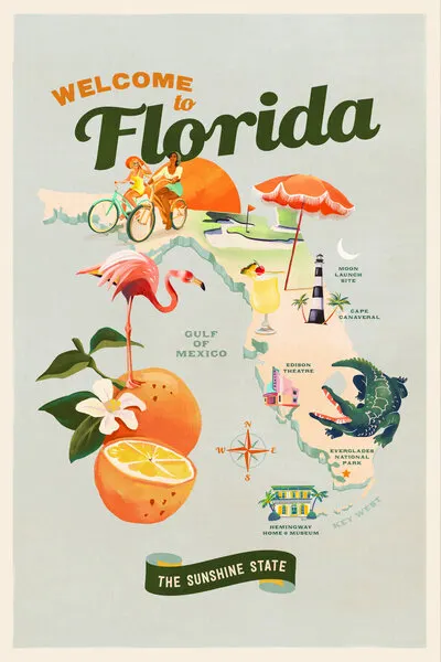 Florida, wall art by The Whiskey Ginger