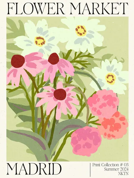 Madrid Flower Market, wall art by NKTN