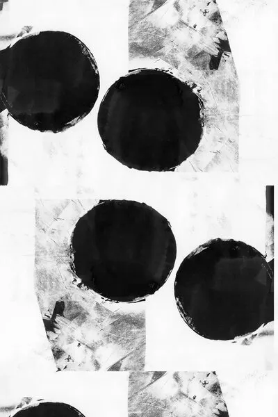Bold Black Circles Abstract, wall art by cartissi